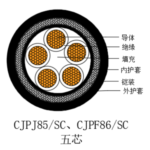 銅芯交聯聚乙烯絕緣低煙無鹵船用電力電纜-CJPJ85/SC-0.6/1kV、CJPF86/SC-0.6/1kV